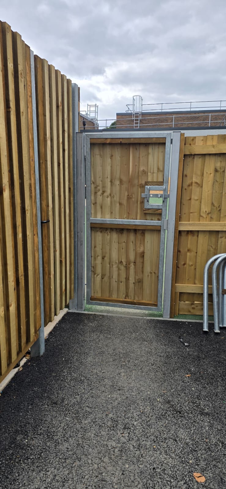 Closeboard fence compound installation - commercial timber fencing contractors UK